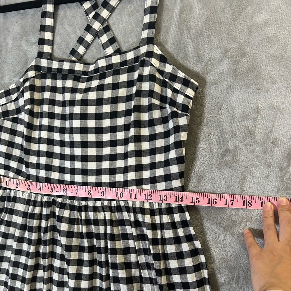 The loft gingham tiered midi dress - Picture 9 of 9